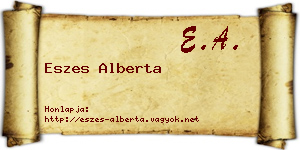 Eszes Alberta névjegykártya